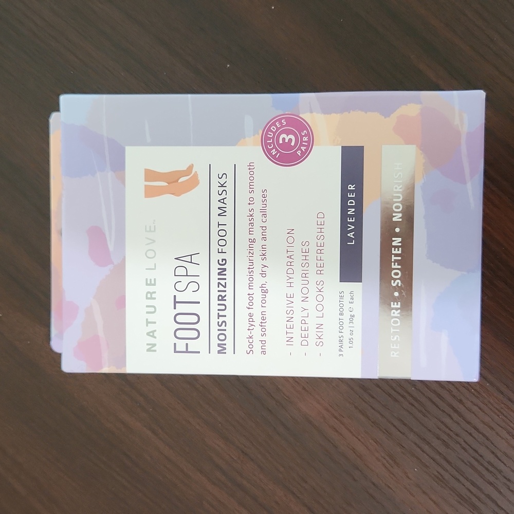 Nature Love Foot Spa Moisturizing Foot Masks - Coconut Rose - 3 Pairs